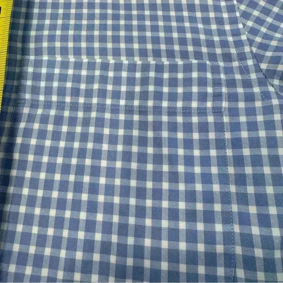 Peter Millar Shirt Mens Small Blue White Gingham Plaid Long Sleeve Button Down - Picture 7 of 8